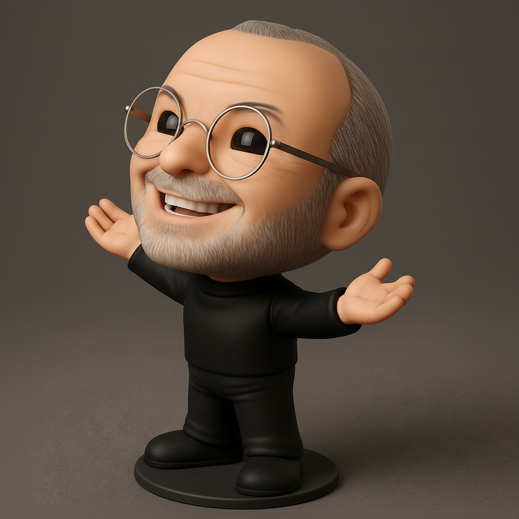 face to 3d model ai-3D portrait printing from photo_Smiling Visionary Desk Pal