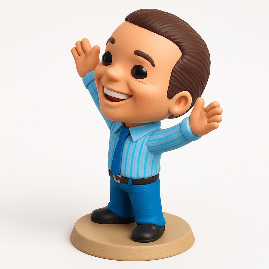 face anatomy 3d model-create 3d face model from photo_Optimistic Character Figurine - Your Daily Dose of Joy!