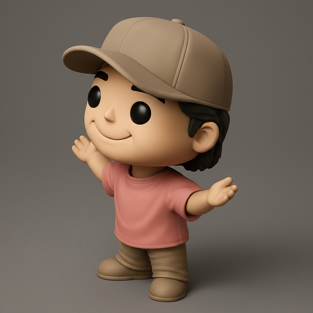 face to 3d model ai-3D portrait printing from photo_Friendly Boy Figurine: Your Desk's New Happy Companion!