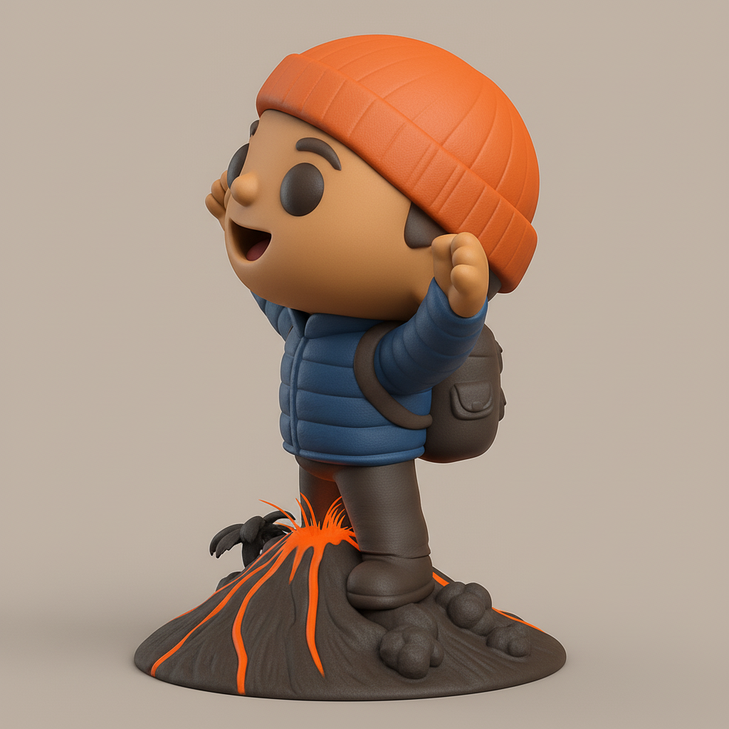 face anatomy 3d model-create 3d face model from photo_Epic Volcano Hiker: Triumphant Adventure Collectible