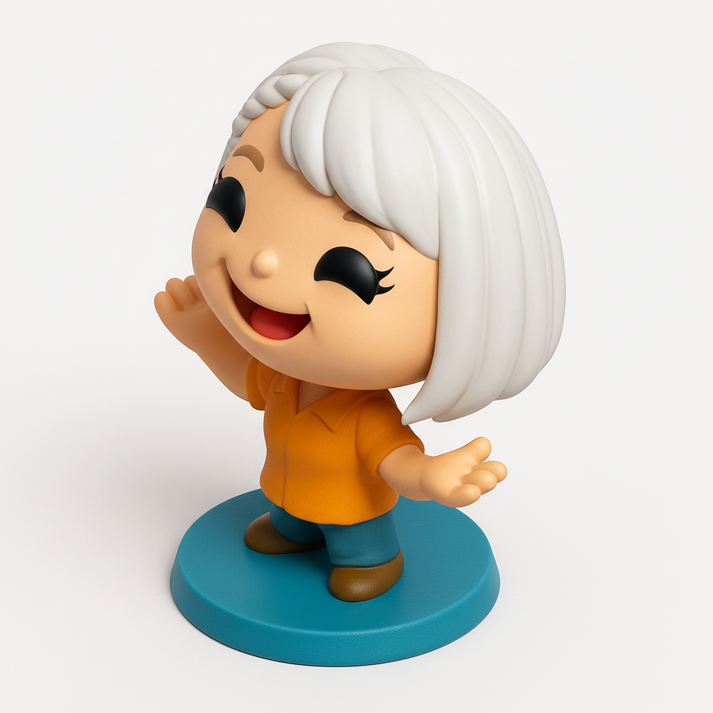 face anatomy 3d model-create 3d face model from photo_Cheerful Chibi Pal: Print Your Own Happiness!