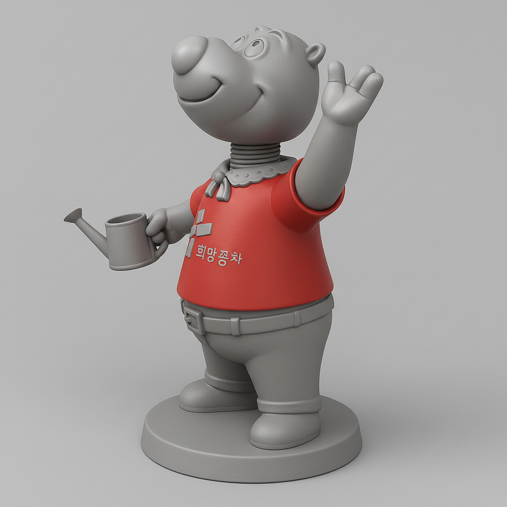 face anatomy 3d model-create 3d face model from photo_Whimsical Gardener Figure for Fun Decor