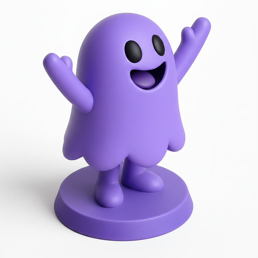 face to 3d model ai-3D portrait printing from photo_Happy Ghost Pal - Adorable 3D Printable Decor