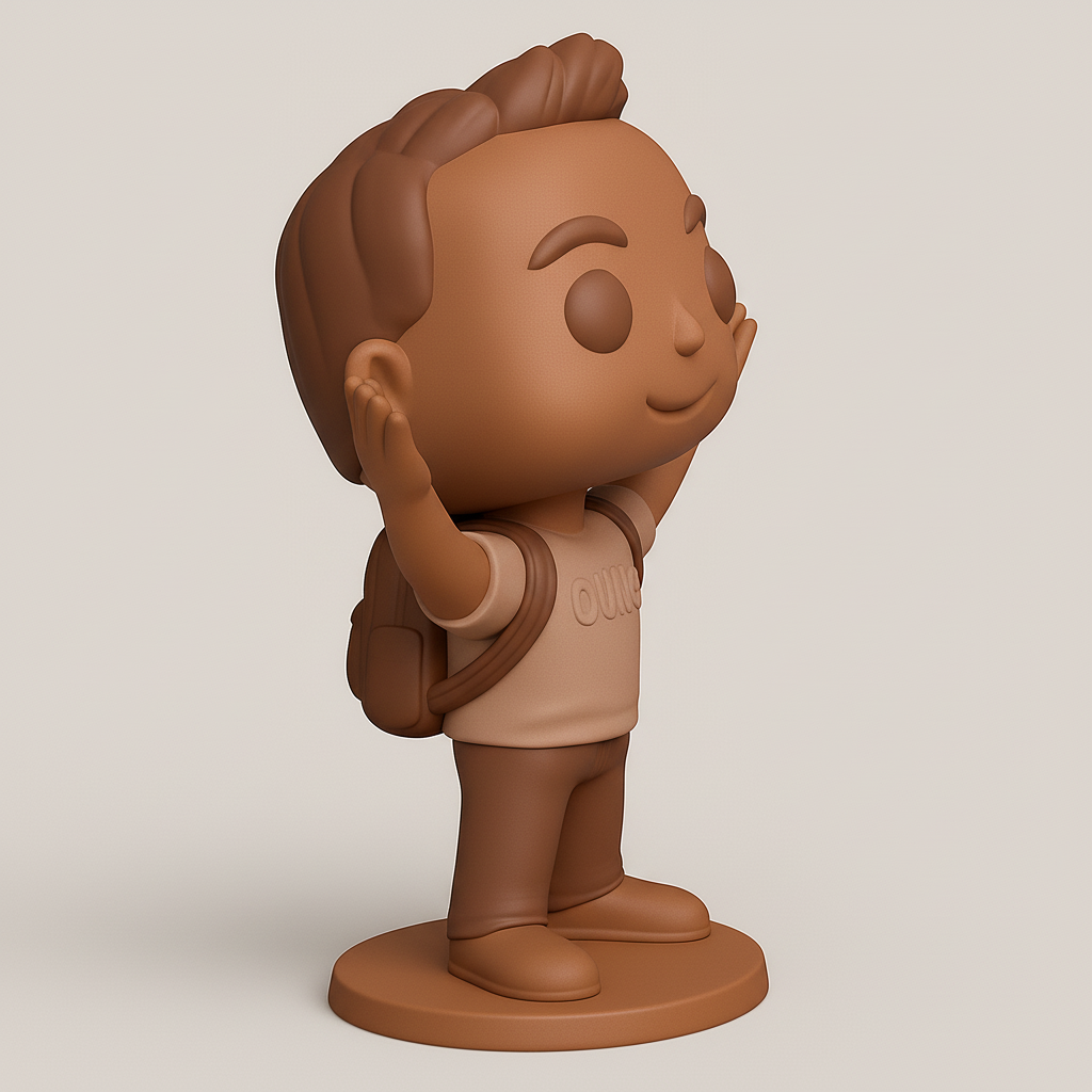 face to 3d model ai-3D portrait printing from photo_OUNGA Funko-Style Collectible: Your New Desk Companion
