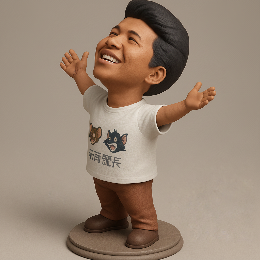 face to 3d model ai-3D portrait printing from photo_Uplifting Character Statue: Tom & Jerry Inspired Fan Art