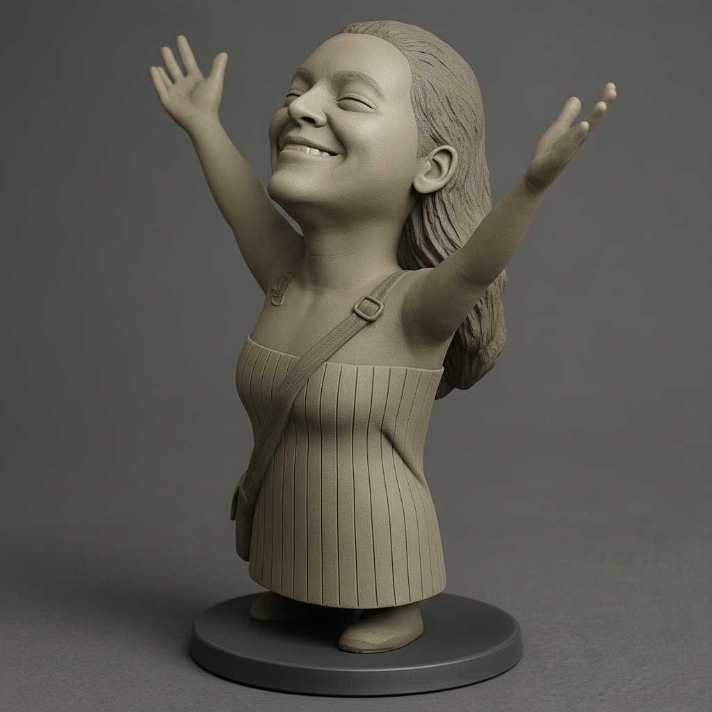silhouette 3d printer maker-3d portrait printing_Joyful Embrace 3D Model