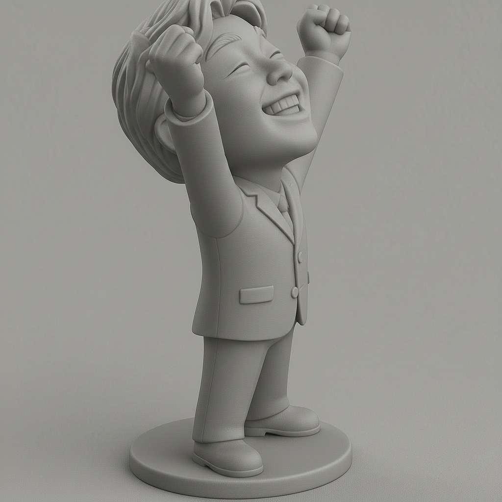 face anatomy 3d model-create 3d face model from photo_Joyful Business Kid Figure