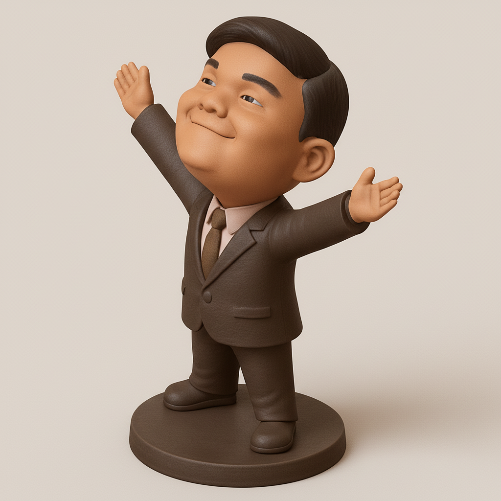 face anatomy 3d model-create 3d face model from photo_Positive Vibes Business Man Figurine - Desktop Success