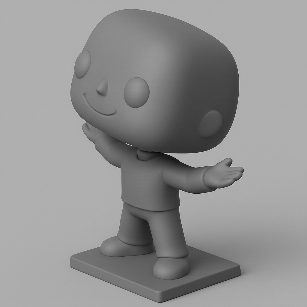 face to 3d model ai-3D portrait printing from photo_Print & Personalize: Blank Bobblehead Base