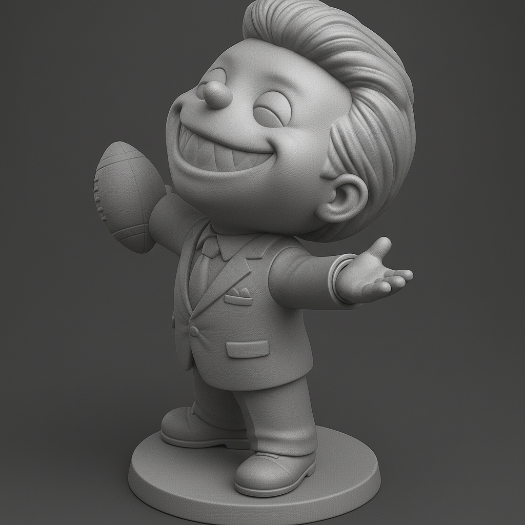 face anatomy 3d model-create 3d face model from photo_Cheerful Football Figure for Your Collection