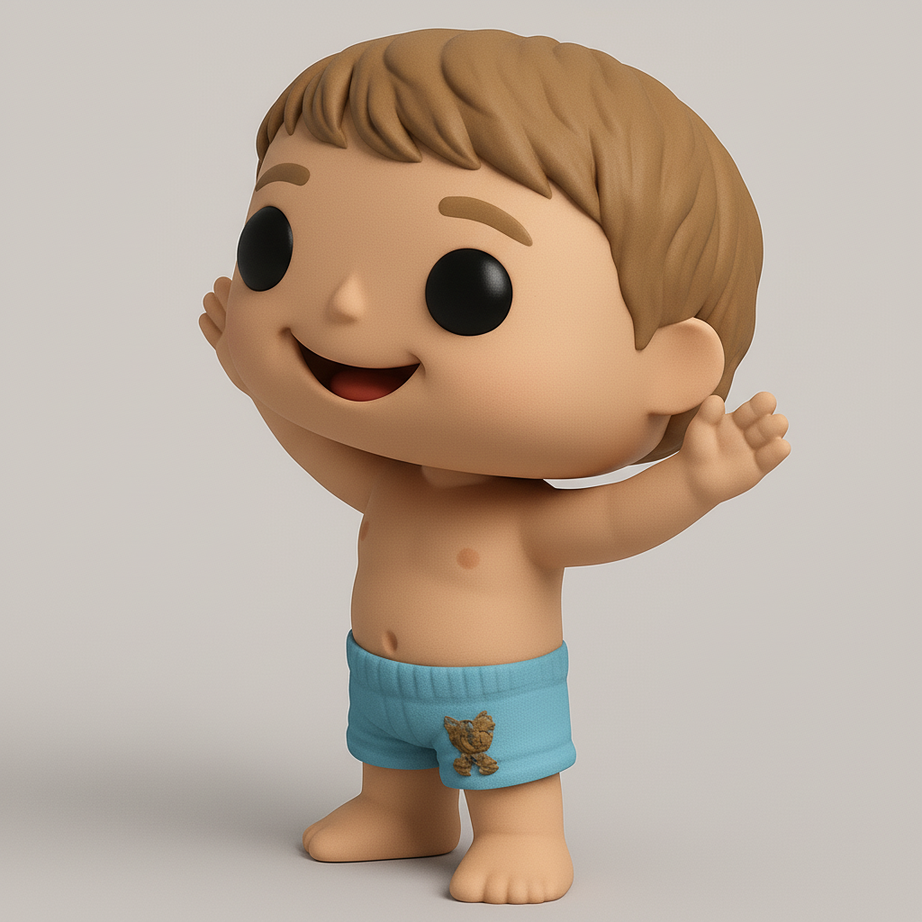 face to 3d model ai-3D portrait printing from photo_Cute Chibi Boy Figurine - Fun & Easy 3D Print Collectible