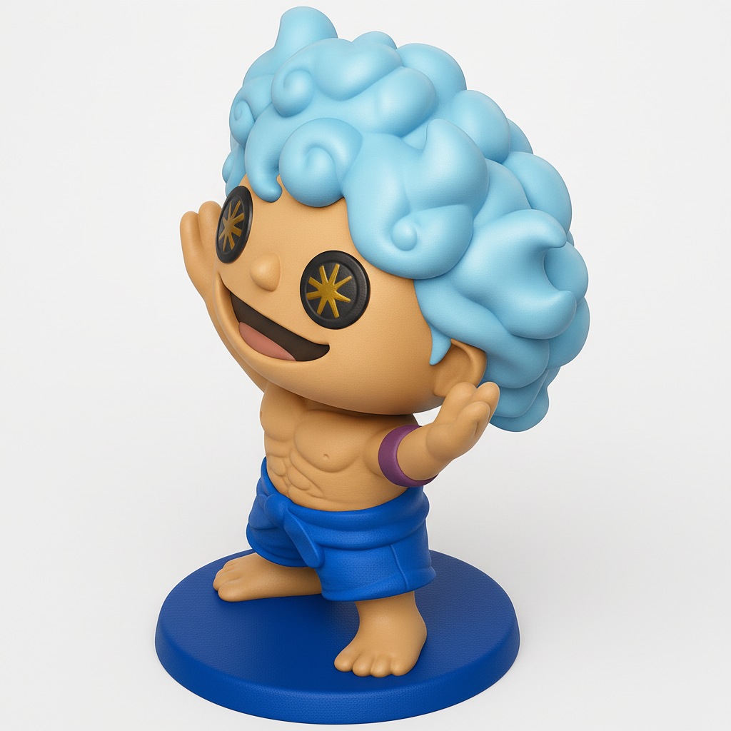 face anatomy 3d model-create 3d face model from photo_Joyful Cloud Hair Hero Figurine Dynamic Display Pi