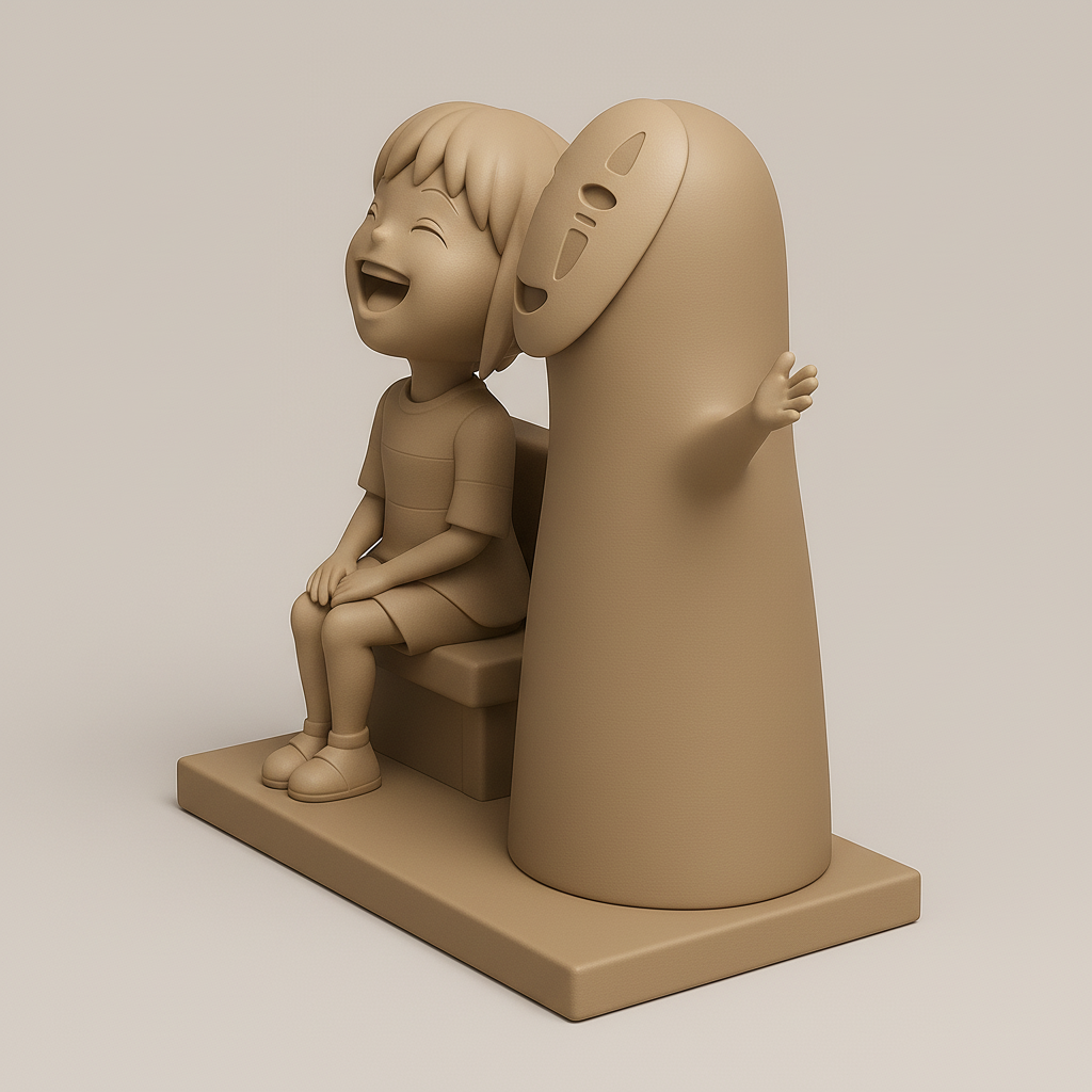 face anatomy 3d model-create 3d face model from photo_Joyful Companion Figurine