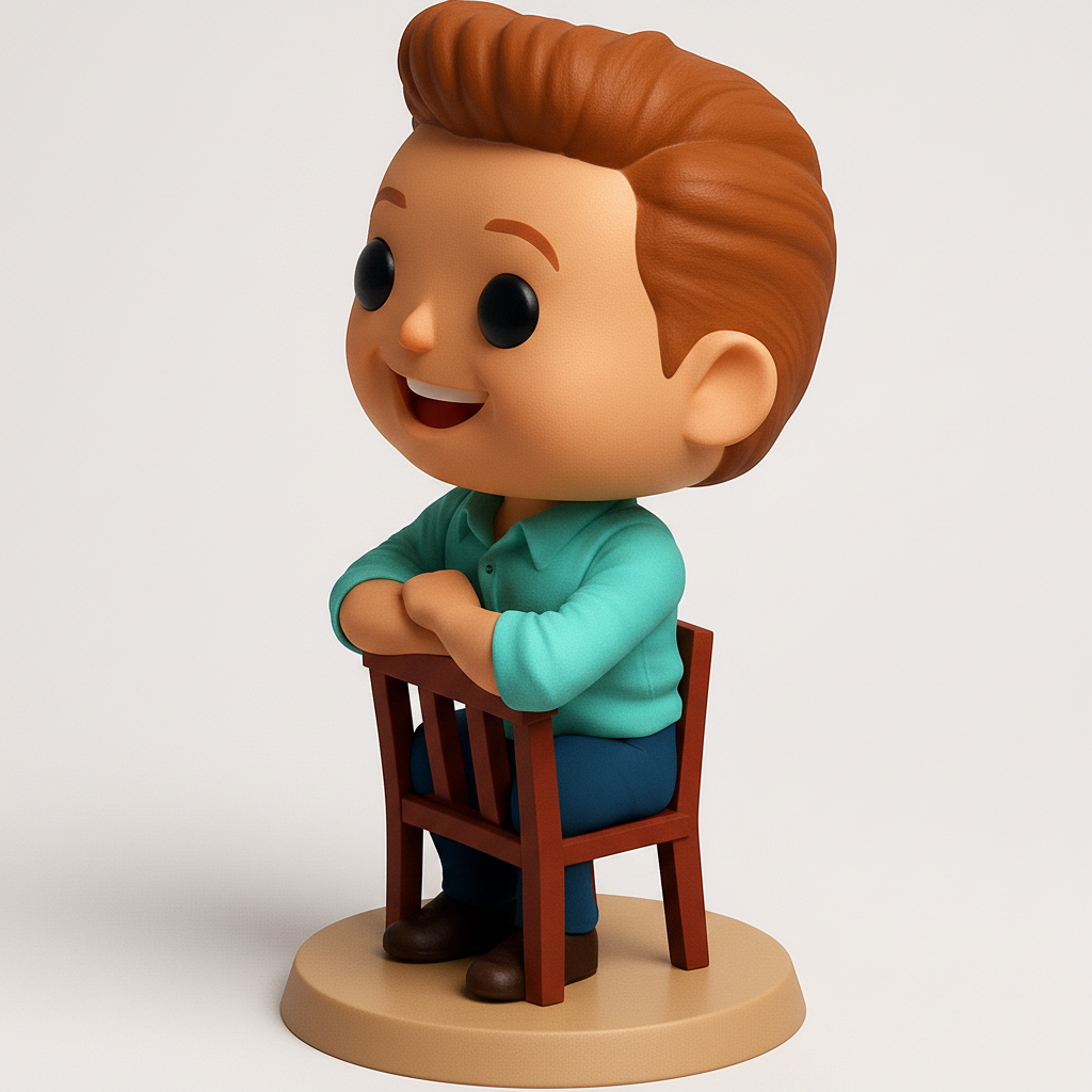 face to 3d model ai-3D portrait printing from photo_Cheery Desk Companion: Funko-Style Character Print