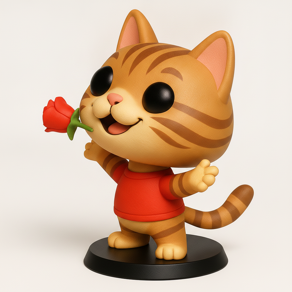 face anatomy 3d model-create 3d face model from photo_Sweet Rose-Holding Cat Figure: A Purr-fect Gift Idea!