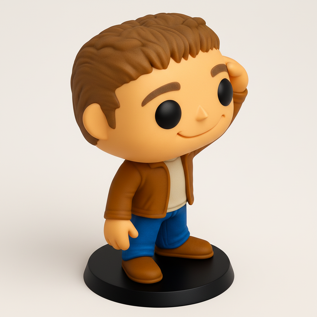 face anatomy 3d model-create 3d face model from photo_Friendly Saluting Pop-Style Figure - Perfect Desk Buddy