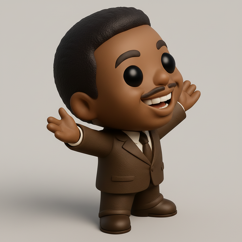 face to 3d model ai-3D portrait printing from photo_Inspirational Civil Rights Icon Funko Pop Style Figure