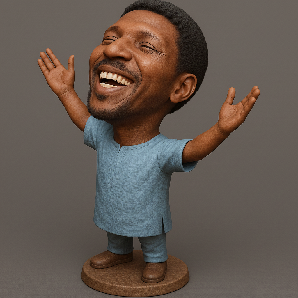 face anatomy 3d model-create 3d face model from photo_Joyful Celebrant Figurine