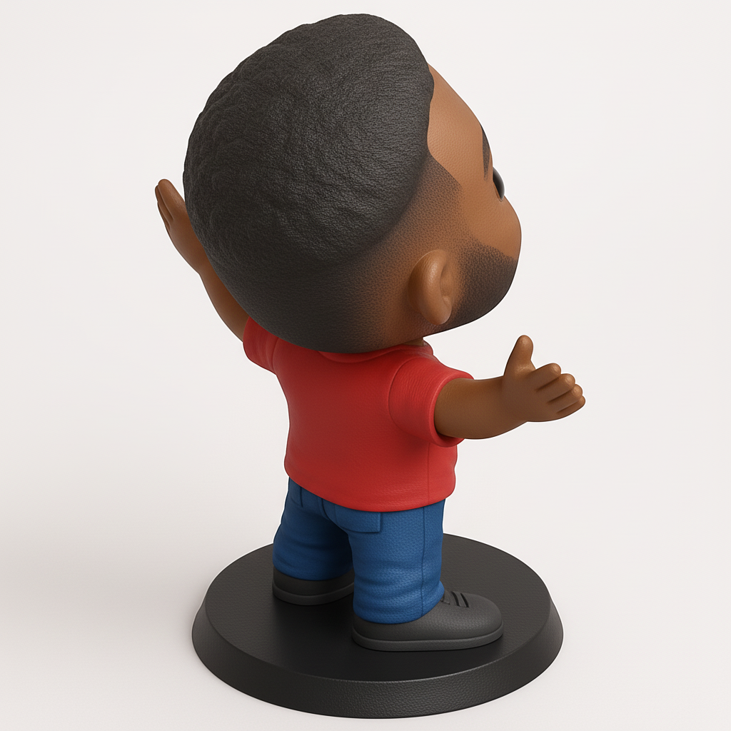 face anatomy 3d model-create 3d face model from photo_Welcoming Chibi Figure: Happy Desk Buddy & Decor