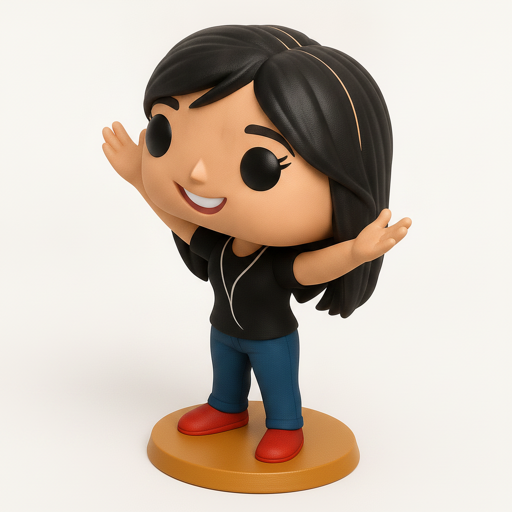 face to 3d model ai-3D portrait printing from photo_Cheery Funko-Style Girl Figure - Easy FDM Print!