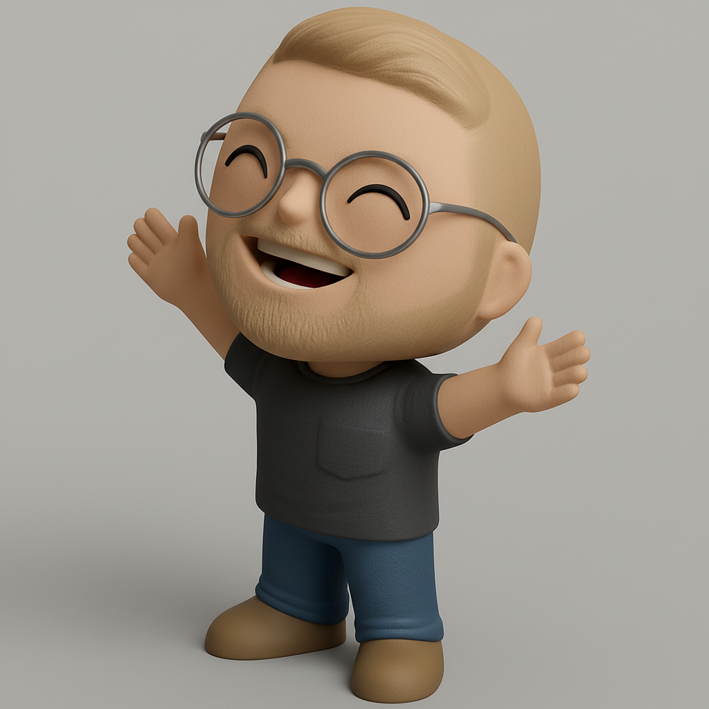 face anatomy 3d model-create 3d face model from photo_Cheerful Welcome: Friendly Hug Pose Desk Buddy