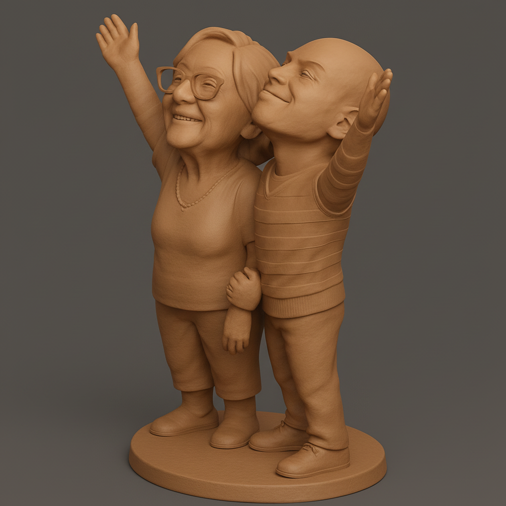 face anatomy 3d model-create 3d face model from photo_Joyful Generations Statue - Celebrate Family Love