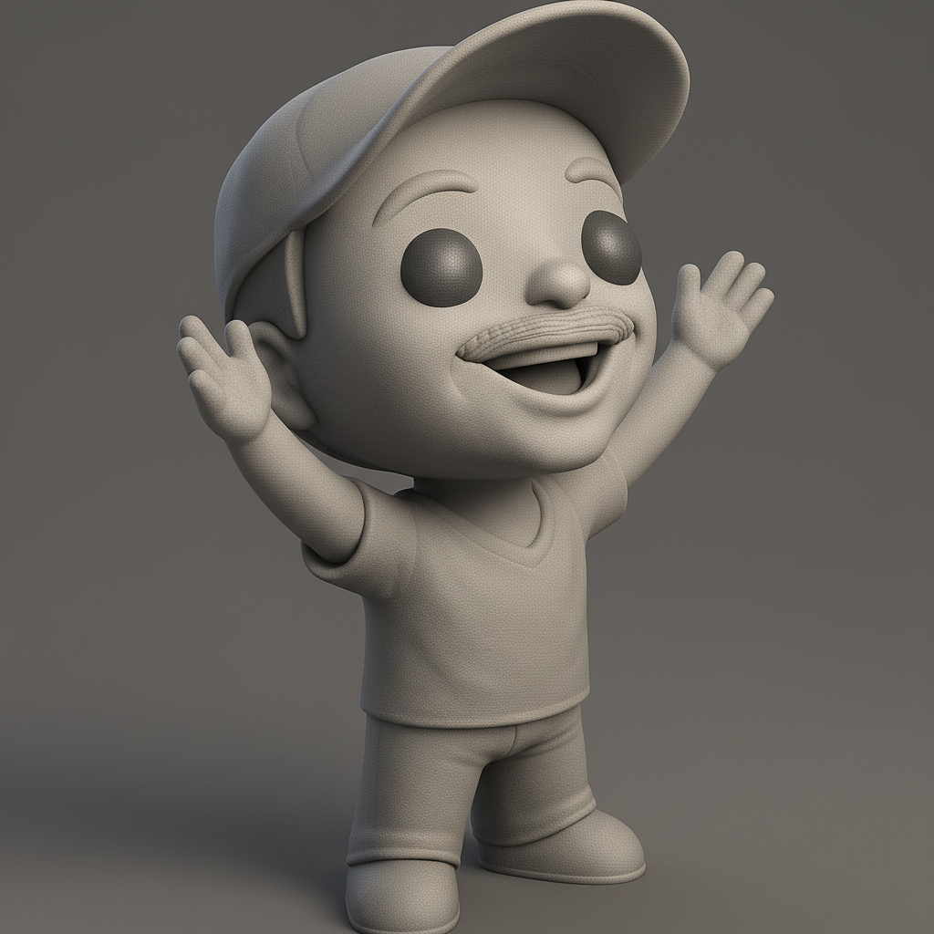 face to 3d model ai-3D portrait printing from photo_Expressive Chibi Joy - Your Next Fun 3D Print!