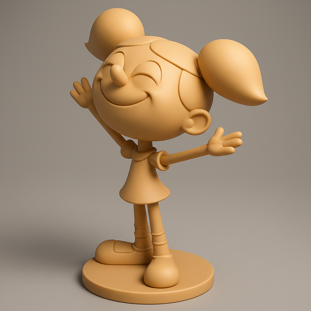 silhouette 3d printer maker-3d portrait printing_Joyful Character Model for Kids