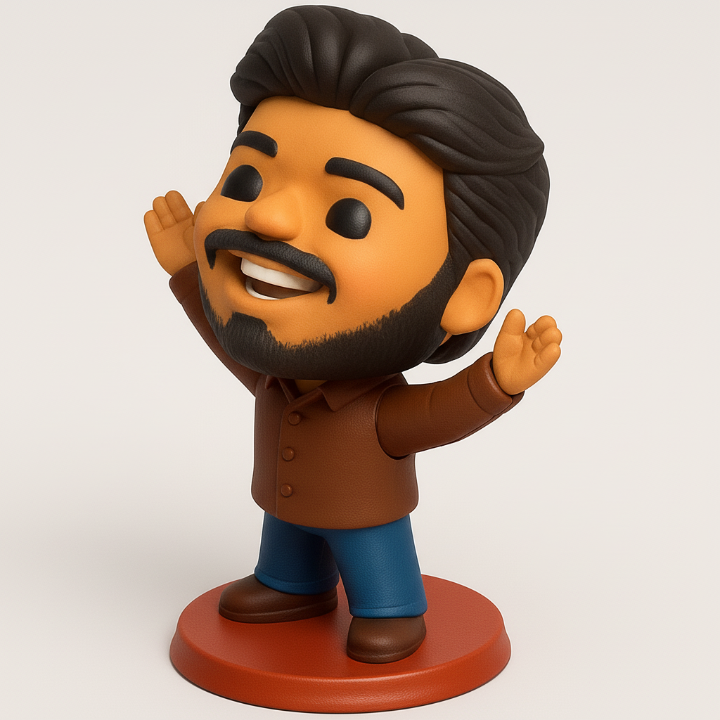 face to 3d model ai-3D portrait printing from photo_Bring Joy to Your Desk: Happy Character Figurine