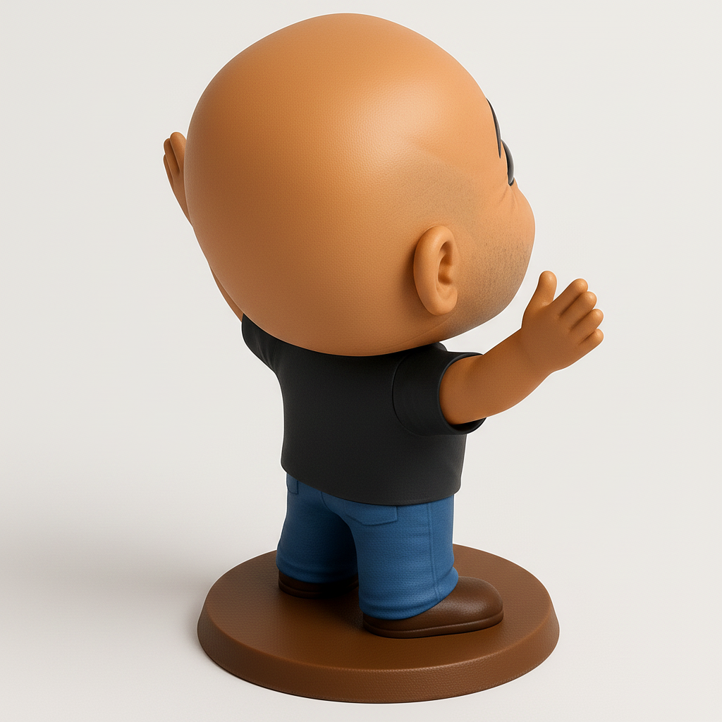 face anatomy 3d model-create 3d face model from photo_Smiling Man Collectible Figurine - Spread Joy!