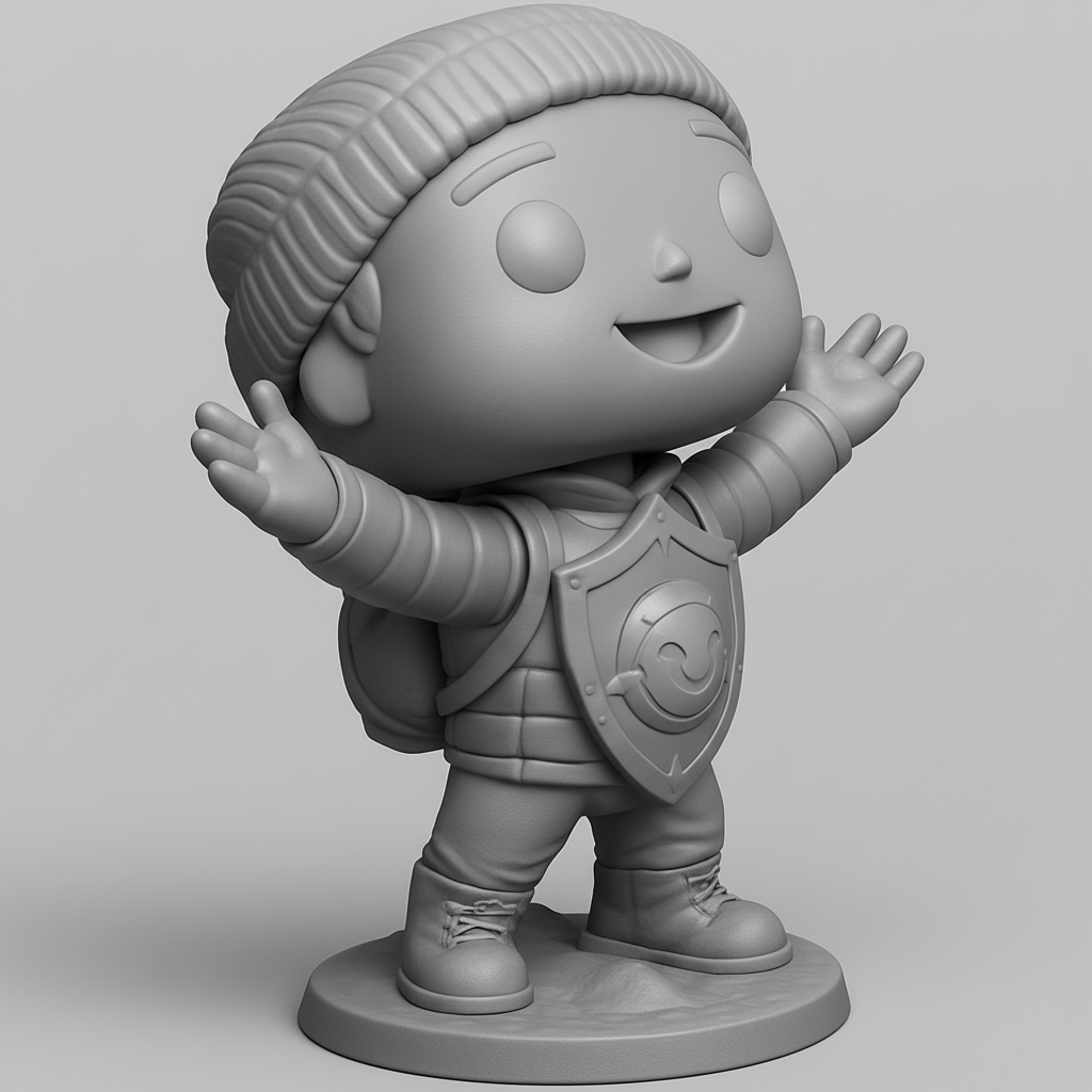 face to 3d model ai-3D portrait printing from photo_Cheerful Adventure Buddy 3D Print - Spread Joy!