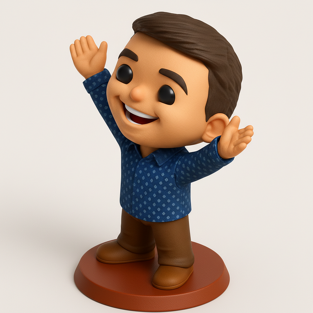 face anatomy 3d model-create 3d face model from photo_Bring Joy to Your Desk with This Happy Figurine!