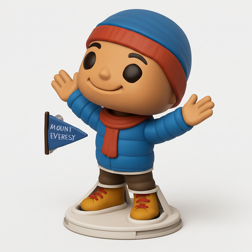 face anatomy 3d model-create 3d face model from photo_Mount Everesy Climber Collectible Figurine