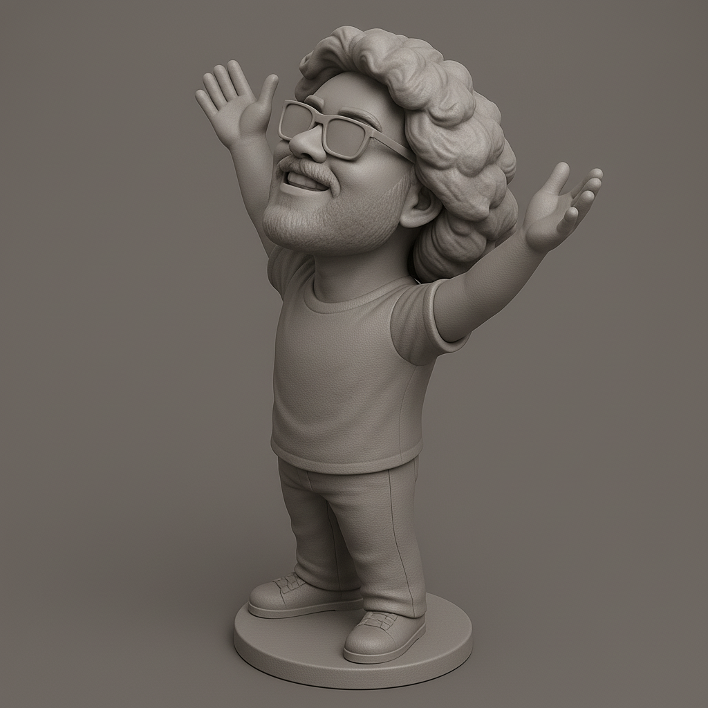 face anatomy 3d model-create 3d face model from photo_Joyful Character Figure for 3D Printing