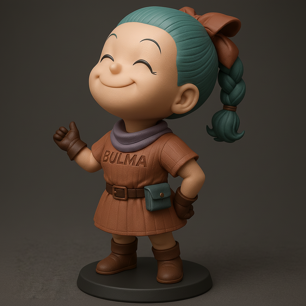 face anatomy 3d model-create 3d face model from photo_Charming Bulma Figure for 3D Printing