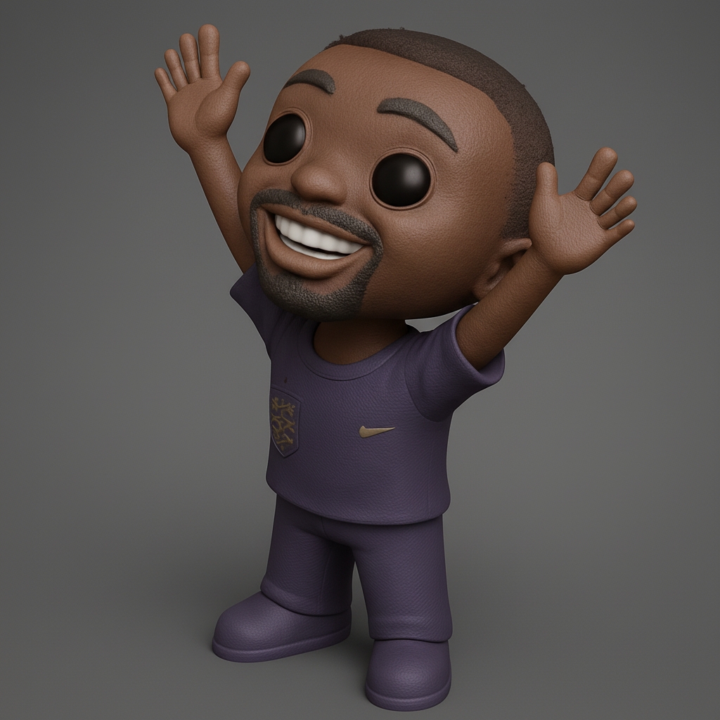 face anatomy 3d model-create 3d face model from photo_Joyful England Chibi Fan Figurine - Celebrate the Game!