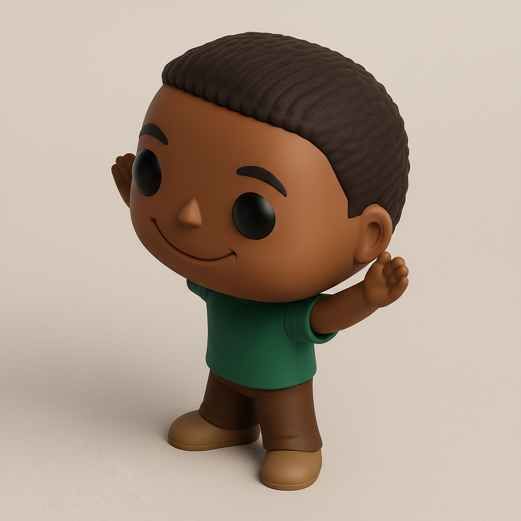 face to 3d model ai-3D portrait printing from photo_DIY Happy Boy Funko Pop-Style Figure