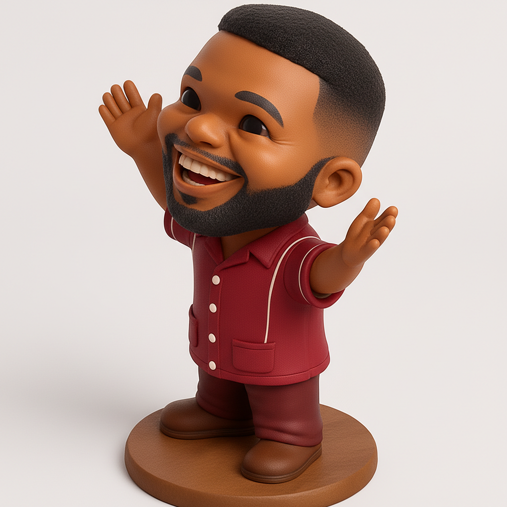 face anatomy 3d model-create 3d face model from photo_Happy Vibes Figurine: Positive Collectible Model