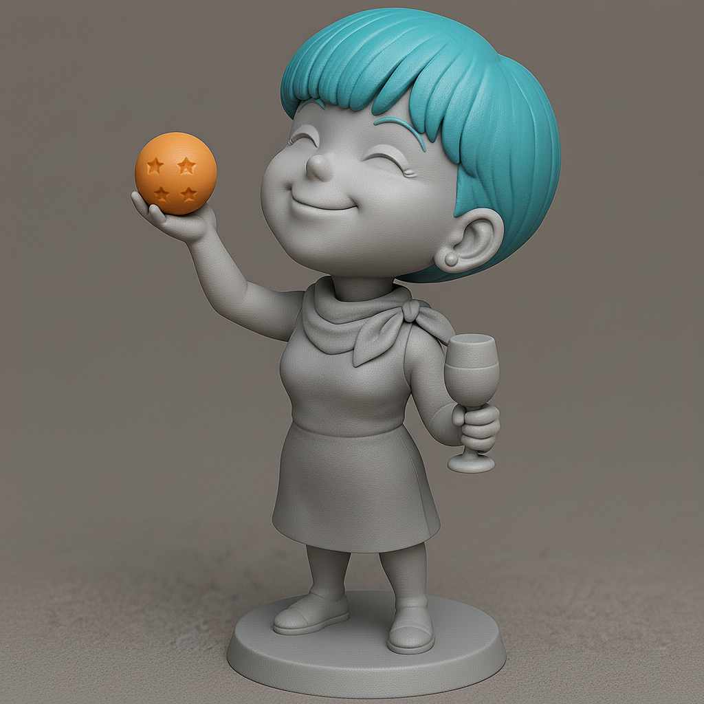 silhouette 3d printer maker-3d portrait printing_Joyful Character with Dragon Ball
