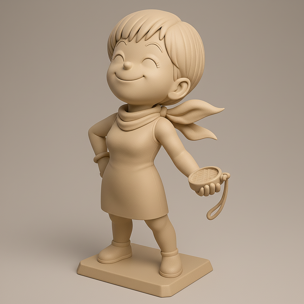 face anatomy 3d model-create 3d face model from photo_Charming Adventurer Figurine for 3D Printing