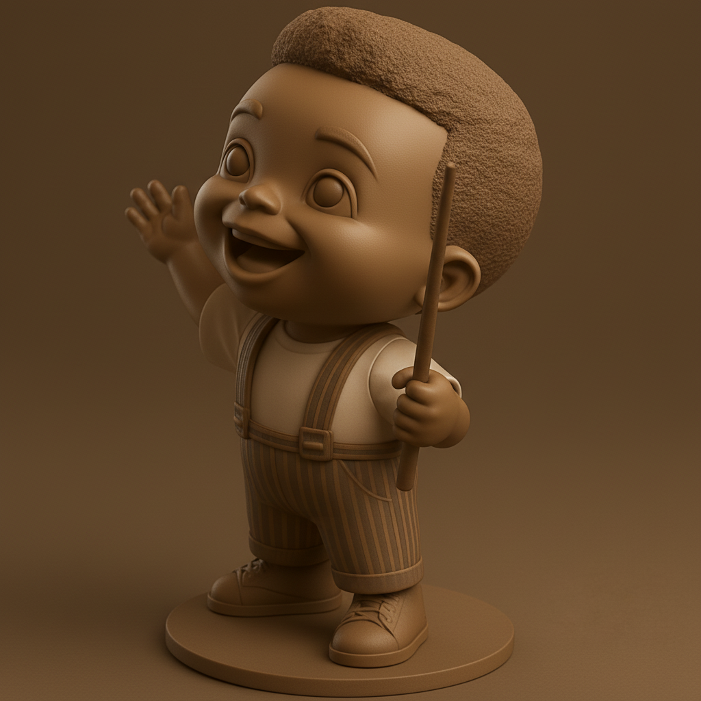 face anatomy 3d model-create 3d face model from photo_Cheerful Storyteller Boy Figurine - Fun 3D Print!