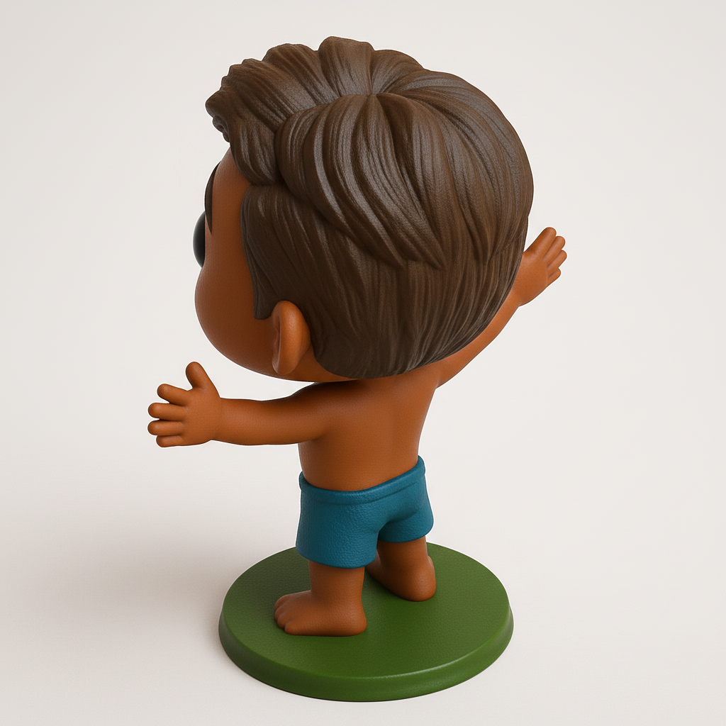 face to 3d model ai-3D portrait printing from photo_Happy Kid Collectible Figurine - Summer Vibes!