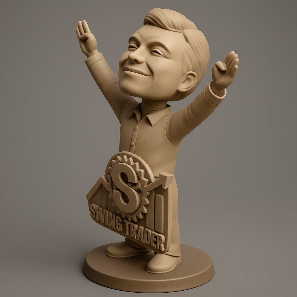 silhouette 3d printer maker-3d portrait printing_Triumphant Swing Trader: Celebrate Market Success!