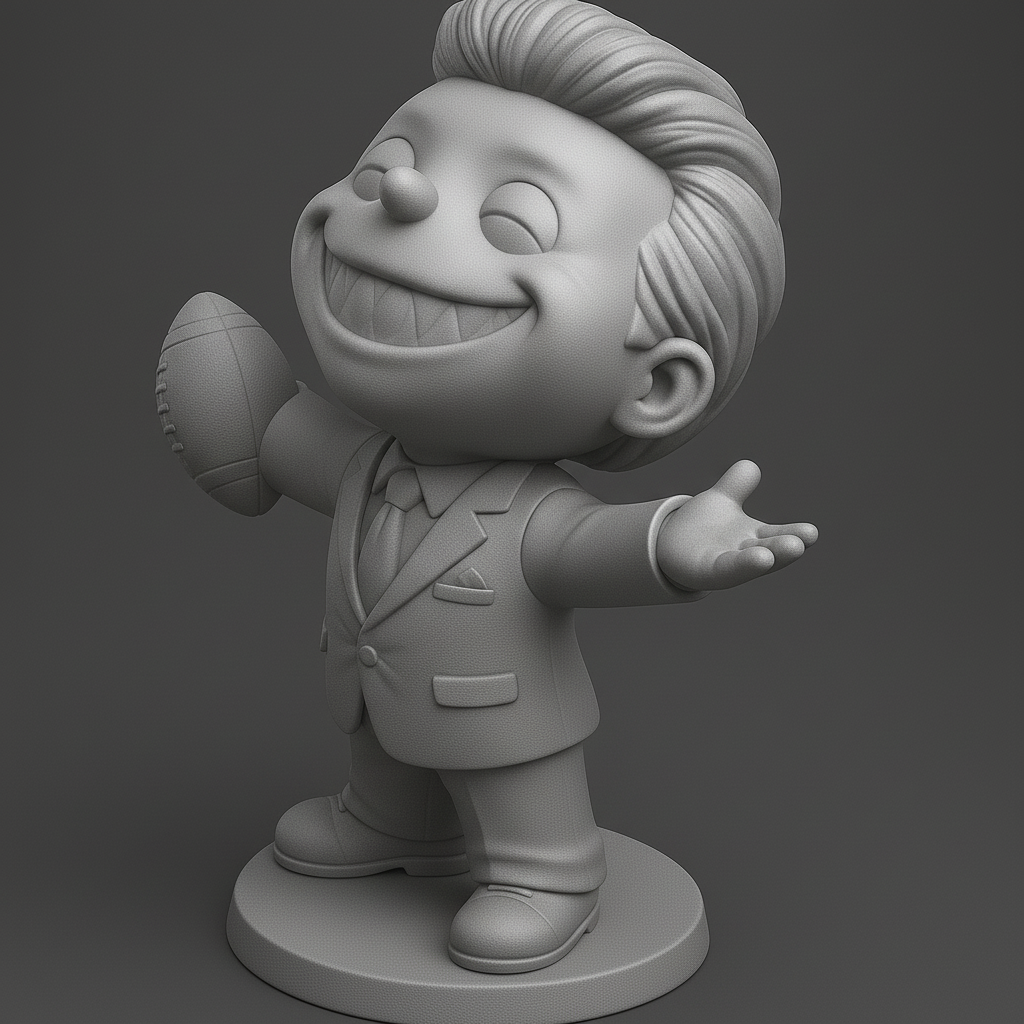 face anatomy 3d model-create 3d face model from photo_Cheerful Football Figure for Your Collection