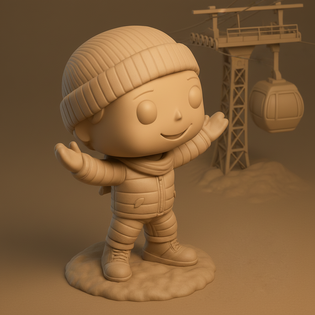 face anatomy 3d model-create 3d face model from photo_Happy Winter Pop: Ski Resort Buddy 3D Print