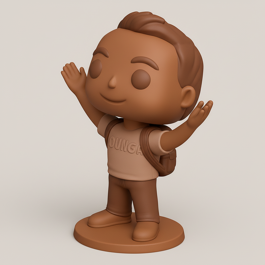 face to 3d model ai-3D portrait printing from photo_OUNGA Funko-Style Collectible: Your New Desk Companion