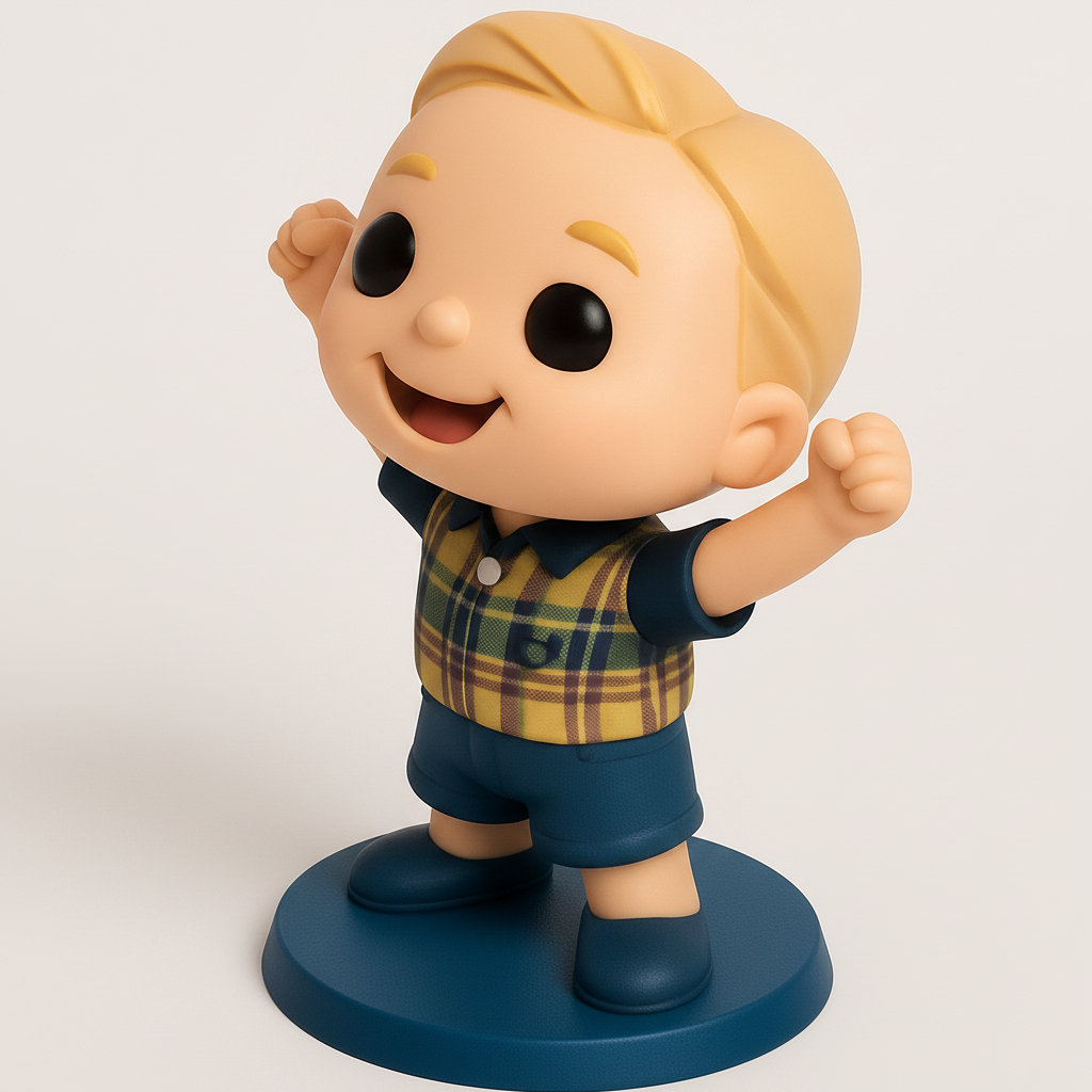 face to 3d model ai-3D portrait printing from photo_Cheerful Boy Figurine: Print Your Own Happy Pal!