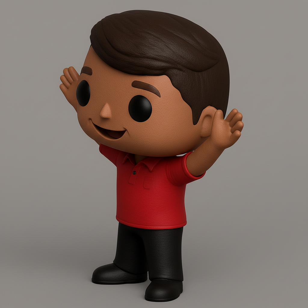 face to 3d model ai-3D portrait printing from photo_Friendly Funko Pop Style Character Figurine