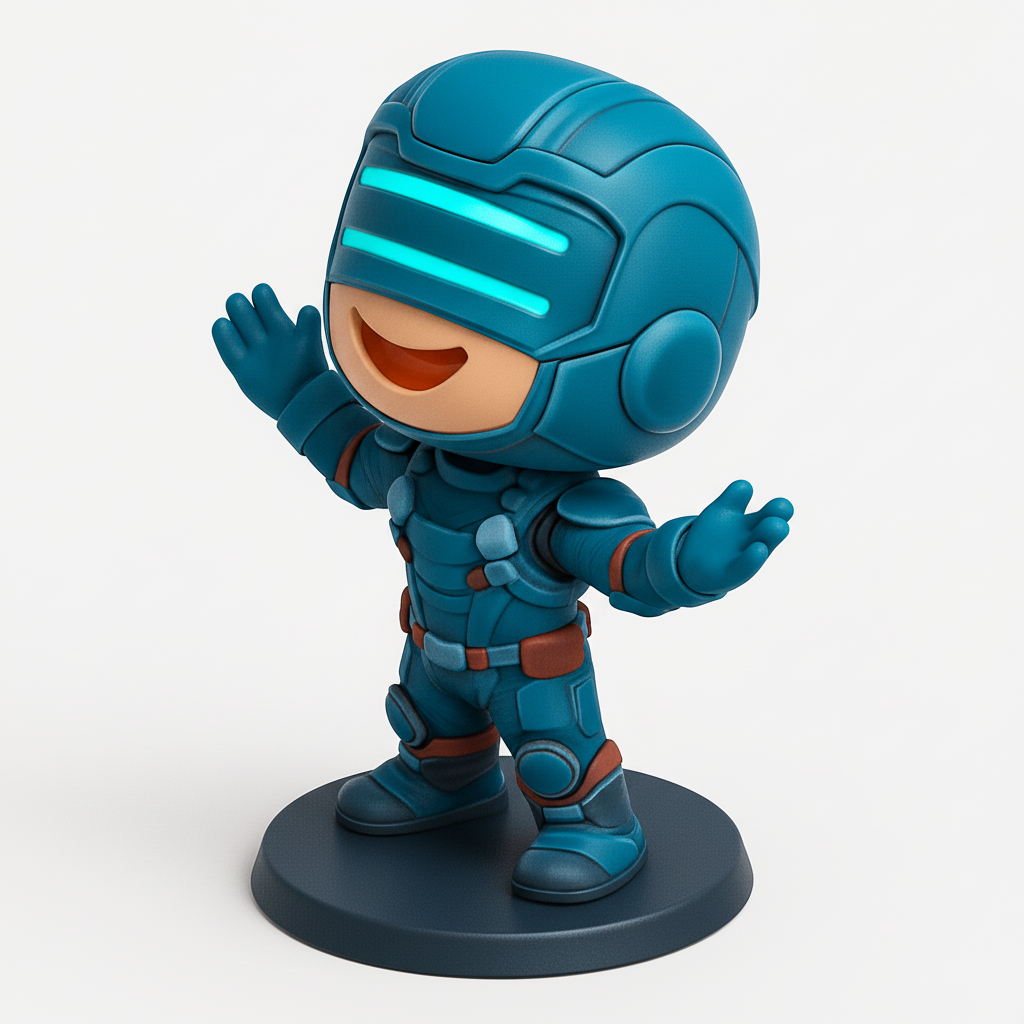 face anatomy 3d model-create 3d face model from photo_Happy Space Pal Figurine: Bring Joy to Your Desk!