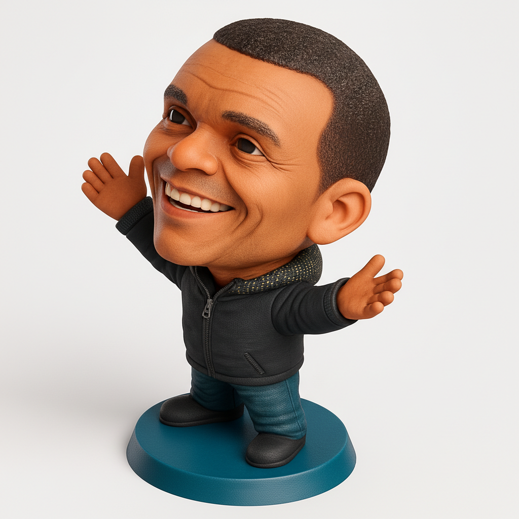 face to 3d model ai-3D portrait printing from photo_Joyful Embrace Bobblehead Figurine 3D Print
